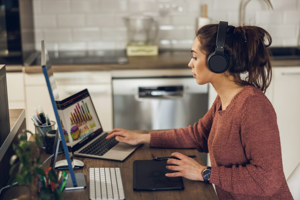 Woman Working From Home