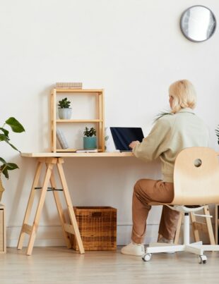 Woman working from home