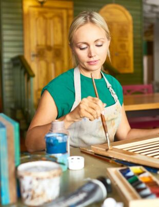 Young Woman Enjoying Crafting